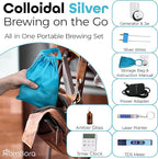 Colloidal Silver Generator Kit Max – 99.99% Pure Silver Wire, TDS Meter, Laser, Jar, Amber Bottle & Travel Bag – Constant Current Machine for True Nano Particles at Home