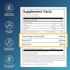 De3 Dry Eye Ultra Pure rTG Omega 3 – Support for Dry Eyes - 2400 mg EPA & DHA – New & Improved-Burpless-3 per day serving, 2-month supply