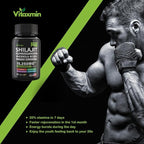 Shilajit and Ashwagandha Capsules, 8-in-1 Herbal Multivitamin for Men and Women, with Rhodiola Rosea, Ginseng, and Stinging Nettle, Shilajit for Men and Women