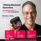 VitaUp Beet Root Gummies – Beetroot Supplement with CoQ10, Grape Seed, Vitamin C, B12 & B3 – Nitric Oxide Gummies for Circulation Support – Beet Supplement for Energy & Immune Support – 120 Beet Chews