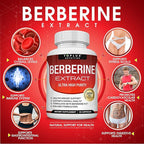 Toplux Berberine Supplement 1800mg - Berberine HCL 97% Tested Ultra High Purity Premium Berberine Extract to Support Overall Health, High Potency Berberine Plus Non-GMO Vegan Men Women, 90 Capsules