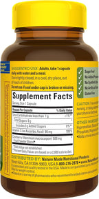 Nature Made Cranberry Supplement 500mg with Vitamin C for Immune & Antioxidant Support, Cranberry Blend for Urinary Tract Health, One Per Day, 60 Capsules