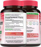 Tart Cherry Capsules, 500 mg Tart Cherry Extract Per Capsule, Montmorency Tart Cherries, Uric Acid Balance, Immune Support, Non-GMO, 120 Vegan Capsules