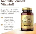 Solgar Vitamin E 200 IU Alpha,100 Softgels - Antioxidant,Healthy Aging,Healthy Skin,Immune System Support - Natural Source Vitamin E - Gluten Free,Dairy Free - 100 Servings,(Pack of 2)