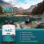 Sunergetic Premium NAC Supplement N-Acetyl Cysteine – 750mg Per Capsule – Supports Liver, Detox Immune, Cellular & Respiratory Health – 90 N Acetyl Cysteine Capsules
