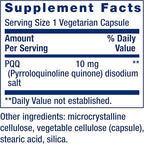 Life Extension PQQ Caps – Pyrroloquinoline Quinone, 10 mg – Promotes the Growth of New Mitochondria, ATP, Energy Support – Gluten-Free, Non-GMO, Vegetarian – 60 Capsules