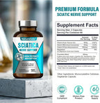 Sciatic Nerve & Discomfort Supplement - Nerve Savior for Neuropathy, 120 Capsules Featuring Alpha Lipoic Acid 300mg & Vitamin B Complex for Targeted Comfort