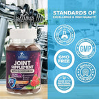Joint Support Gummies - Glucosamine Plus Vitamin E Nature's Joint Support Supplement for Occasional Discomfort for Back, Knees & Hands - Cartilage & Joint Health & Flexibility Support - 60 Gummies