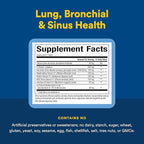 Natural Factors Lung, Bronchial & Sinus Health - Respiratory Health Supplement - Supports Lung & Sinus Health - Supports Healthy Lung Tissue & Mucus Consistency - 90 Tablets (90 Servings)