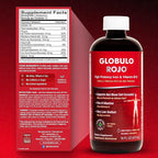 Globulo Rojo Iron Supplement - Liquid Dietary Supplement with High Potency Iron & B Vitamins (Vegan) (16 Fl Oz (Pack of 1))