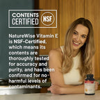 NatureWise Vitamin E 400 IU Softgels (180mg DL-Alpha) - Dairy, Gluten, and Soy Free, Non-GMO Antioxidant Dietary Supplement for Skin, Heart, Eye, and Immune Health Support - 200 Count