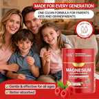 Magnesium Glycinate Gummies 500mg – Sugar Free Magnesium Gummies for Sleep, Stress, Muscle & Nerve Support – for Adults & Kids 4+, Vegan, No Melatonin - Raspberry Flavor