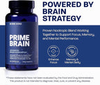 BONE SCIENCE Prime Brain – Memory & Focus Support Supplement with Alpha GPC, Phosphatidylserine & Ginkgo Biloba, Non-Stimulant Cognitive Health Formula for Adults & Teens, 60 Capsules