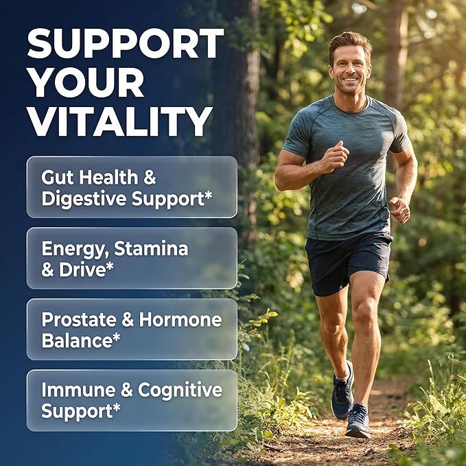 Clean Nutra Probiotics for Men | Tongkat Ali, Saw Palmetto, Tribulus, Ginseng, Ashwagandha, Maca, Pumpkin, Gingko Biloba, Pine Bark, Fenugreek, Shilajit, Zinc - Mens Probiotic 60 Capsules