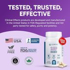Clinical Effects Sleep Enhanced - Magnesium Supplement - 60 Capsules - Magnesium Glycinate, L-Theanine and Apigenin - for Relaxation and Natural Calm - No Melatonin Sleep Support - USA Made