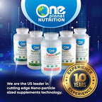One Planet Nutrition Nano Curcumin 500 mg Veggie Capsules (60 Servings), Nano for High Absorption, Supports Overall Wellness, Non-GMO, Vegan, Gluten-Free