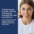 Carlson - Elite Omega-3 Gems, 1600 mg Omega-3 Fatty Acids Including EPA and DHA, Norwegian, Wild-Caught Fish Oil Supplement, Sustainably Sourced Omega 3 Fish Oil Capsules, Lemon, 130 Softgels