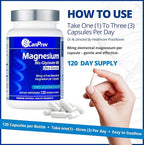 CanPrev Magnesium Biglycinate Chelated 80mg Ultra Gentle 120 V-Caps 120-Day Supply - Support Muscle Function, Bone Strength & Relaxation, Pure Magnesium Bisglycinate Formula, Promote Comfort & Balance