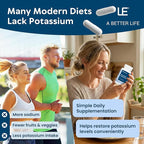 Life Enhancement High Potency 1020 mg Potassium Supplement for Muscle, Brain & Bone Health - No Additives High Absorption Elemental Potassium Supplement, Made in USA (240 Capsules – 120 Servings)