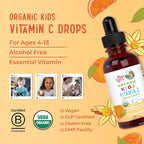 MARYRUTH'S Kids Vitamin C Drops | Vegan Immune Support Supplement for Ages 4-13 | Immune Support & Overall Health | Vitamin C from Organic Acerola Fruit Extract | 2oz