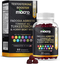 Testosterone Booster Supplement for Men Gummies [Fast-Max Absorption],10x Strength Masculinity Boost, Turkesterone, Tongkat Ali, Horny Goat Weed, Maca Root, Tribulus,Testo Gummies 60Ct