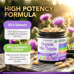 Milk Thistle Capsules 120 Counts, Premium Herbal Liver Support Formula, Non-GMO and Third-Party Tested, Supports Natural Detox, Cleanse & Repair
