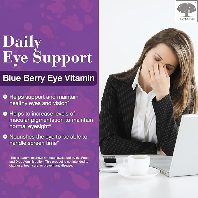 NEW NORDIC Eye & Liver Support Bundle, Blue Berry Eye Vitamin (Strong) 120s Plus Active Liver Gummies 60ct