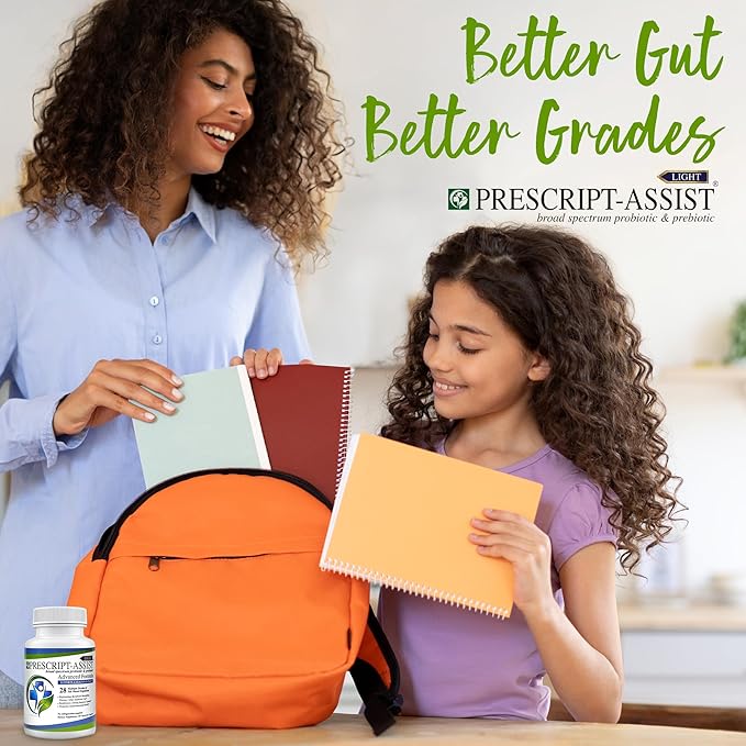 Prescript-Assist Light - 28 Strains Soil Microflora Probiotic and Prebiotic for Children & Adults with Advanced Formula - Soil Based Probiotics for Gut Health - No Refrigeration Needed, 60 Caps