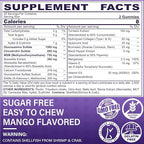 Glucosamine Chondroitin Gummies, Sugar Free Glucosamine Chondroitin MSM Supplement, Extra Strength with Boswellia Turmeric, Hydrolyzed Collagen & Hyaluronic Acid, Bone Health for Men & Women, 60 Cts