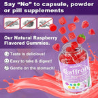 Saffron Supplements Gummies - 4 Months Supply - Saffron Extract 177mg 88.5mg, w/Magnesium Glycinate 400mg 200mg, Rhodiola Rosea, Rosemary, B6 B12 D3 for Calm, Nerve, Rest, Focus, Sugar-Free, 2 Pack