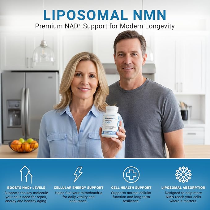 250mg Liposomal NMN Supplement - 60 Vegan Capsules to Support NAD+ Production, Cellular Energy & Healthy Aging - Nicotinamide Mononucleotide for Metabolic Wellness & Immune Support