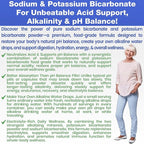Sodium Bicarbonate Powder & Potassium Bicarbonate Powder pH Balance Supplement. Make Gallons of Alkaline Water Drops for Acid/Alkaline pH Balance, Stomach Immune Performance. Alkaline Drinking Water
