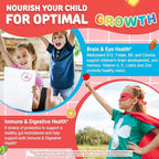Kids Multivitamin Gummies + Calcium, Probiotics, Vitamin D3, C, Methylated B12 & Methylfolate, B6, A, K2, E, Zinc, Prebiotics for Children Ages 4+, Clean & Sugar Free, for Nutritional Support, 120 Cts