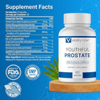 Youthful Prostate -Saw Palmetto for Men, Boosts Energy with Panax Ginseng, Antioxidant Protection, Vitamin E & Lycopene, Promotes Vitality & Well-Being - Prostate Supplement (Pack of 2)