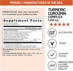 NatureWise Turmeric Curcumin Complex 3200 mg with BioPerine for Absorption - Turmeric Curcumin Supplement for Antioxidant Support - Non-GMO, Vegan, USA Manufactured - 90 Capsules[30-Day Supply]