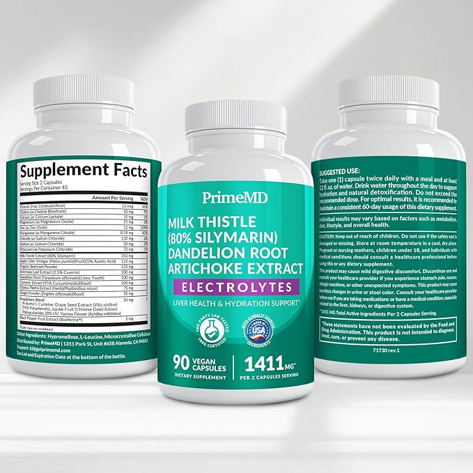 22-in-1 Liver Support Capsules – Supplement with Milk Thistle, NAC, Electrolytes & BioPerine Supplement – Smart Dose for Your Natural Filtration & Daily Hydration – 90 Vegan Capsules (Pack of 1)