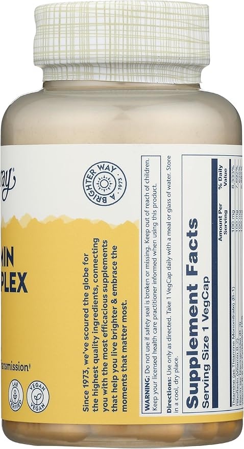 Solaray - B-Complex, 100 mg, 100 capsules