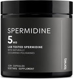 Toniiq Ultra Concentrated 500mg Spermidine Supplements for Men and Women - Non-Synthetic Spermidine Standardized to No Less Than 1% - 5mg per Serving Rice Germ Extract