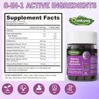 Q'ankyaq D mannose Gummies for Women, Kidney Cleanse Detox & Repair Gummies, Red Yeast Rice with CoQ10 Liquid Drops, 1200mg Red Rice Yeast Extract for Cholesterol Health