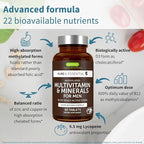 Igennus Methylated Men's Multivitamin with 22 Actives, Added Lycopene for Antioxidant Support, High Potency B12, Sustained Release, Pure & Clean, Non-GMO & Halal, 60 Tablets