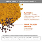 Qunol Turmeric Curcumin with Black Pepper, 2250mg Turmeric Extract with 95% Curcuminoids, Extra Strength Turmeric Supplement, Enhanced Absorption, Joint Support Supplement, 150 Vegetarian Capsules