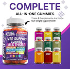 Clean Nutra Liver Cleanse Detox & Repair Gummies | Milk Thistle Gummy Liver Support Vitamins | Dandelion, Artichoke, Aloe Vera, Ginger, Berberine, Lemon, N-Acetyl-L-Cysteine, Turmeric Supplement HCL