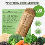 Cognitive Rescue, Lion's Mane Mushroom Capsules w/ Lion's Mane Dual Extract, Nootropics, Brain Supplement for Memory and Focus, Mushroom Immune Support w/ B Vitamins Complex, BioPerine, 60 capsules