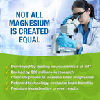 Magtein - Magnesium L-Threonate Supplement, Memory, Focus, Sleep & Brain Health Formula for Men & Women, Cognitive Support for Adults, Clinically Researched - 60 Veg Capsules