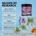 Clean Nutra Organic Milk Thistle Supplement | Liver Cleanse Detox & Repair + NAC Choline Dandelion Root TUDCA Artichoke Beet Root Burdock Holy Basil Kidney & Liver Support 90 Vegan Capsules