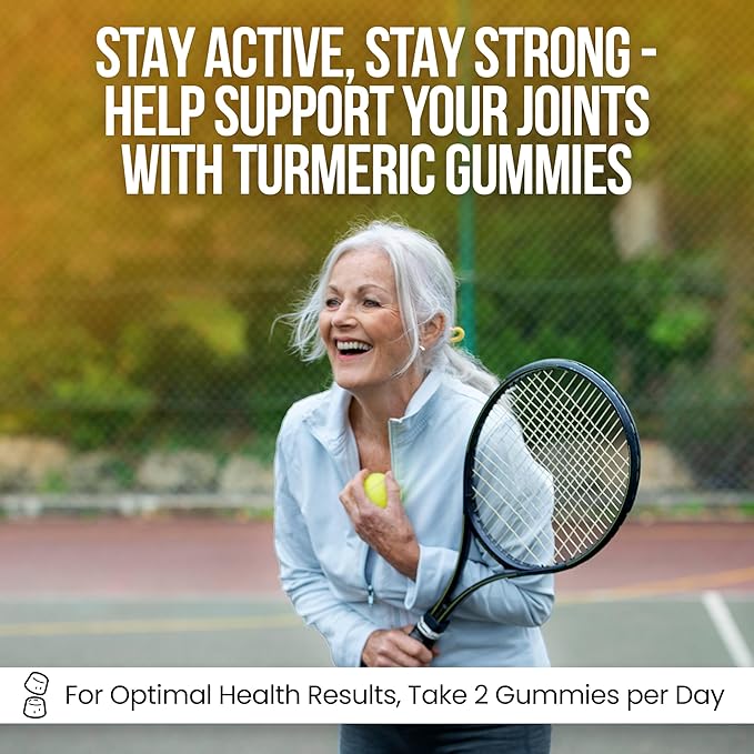 Curcumin Turmeric Gummies – 2000mg Turmeric Extract and Ginger Supplement Gummies – Vegan, Non-GMO, with Black Pepper – 60 Count – Peach Flavor – 30-Day Supply
