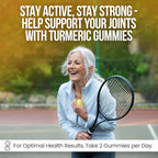 Curcumin Turmeric Gummies – 2000mg Turmeric Extract and Ginger Supplement Gummies – Vegan, Non-GMO, with Black Pepper – 60 Count – Peach Flavor – 30-Day Supply