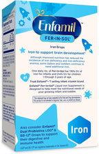 Enfamil Fer-In-Sol Iron Supplement Drops for Infants, 50 mL dropper bottle (Packaging May Vary)