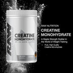 RAW Nutrition Creatine Monohydrate Powder, Unflavored (100 Servings) - Micronized Creatine Monohydrate Supplement for Workout Performance, Build Muscle & Strength - Creatine Powder for Men & Women