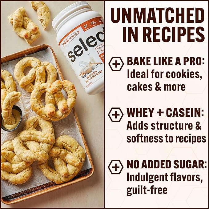 PEScience Select Multi-Purpose Unflavored Protein Powder, Low Carb, Keto Friendly, Gluten Free, Whey & Casein Protein Flour for Baking and Smoothies, 27 Servings